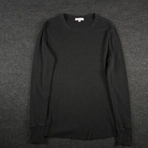 Gustin Mens Grey Waffle Knit Thermal Long Sleeve Shirt Slim Fit Layer Size XS